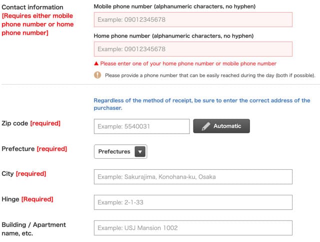 Köparinformation (använd hotellinformation för adress och telefon)