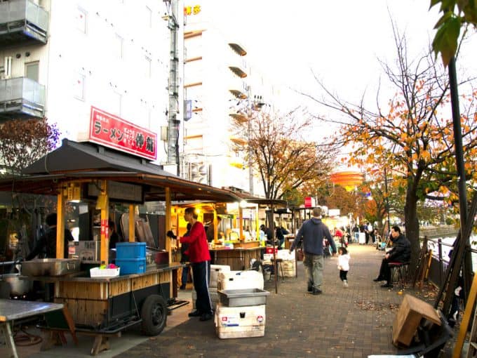 Food Stalls in Nakasu Island in Fukuoka
