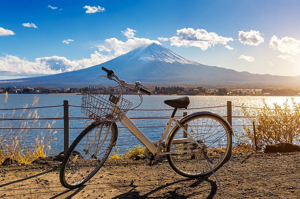 Cycling around Kawaguchiko