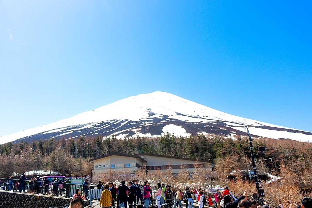 View of Fuji summit up close from the the 5th station