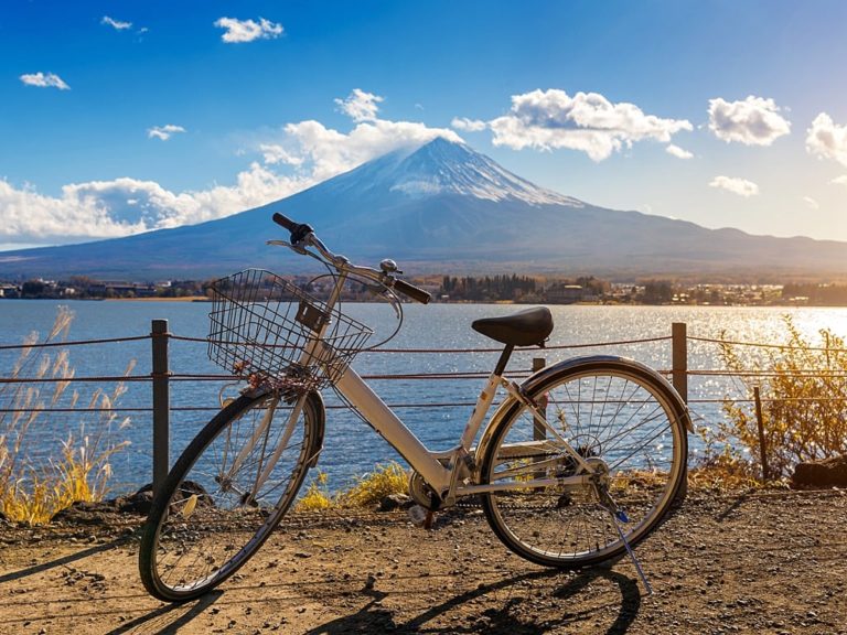 Cycling around Kawaguchiko