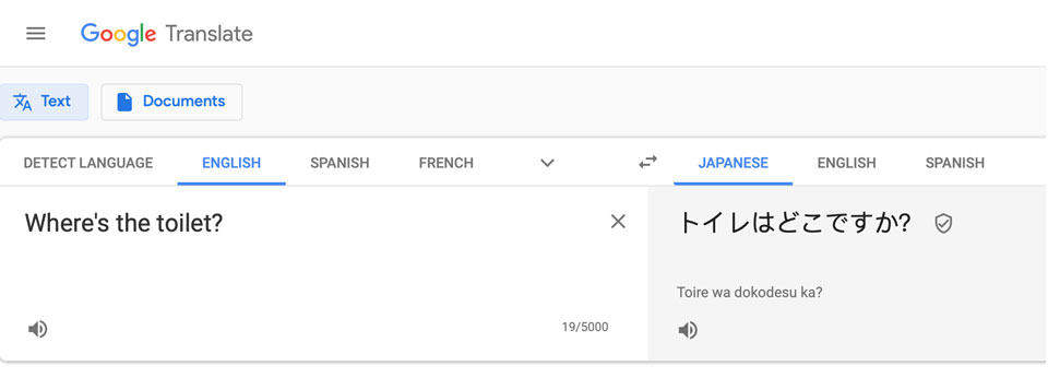 Google translate-sovellus