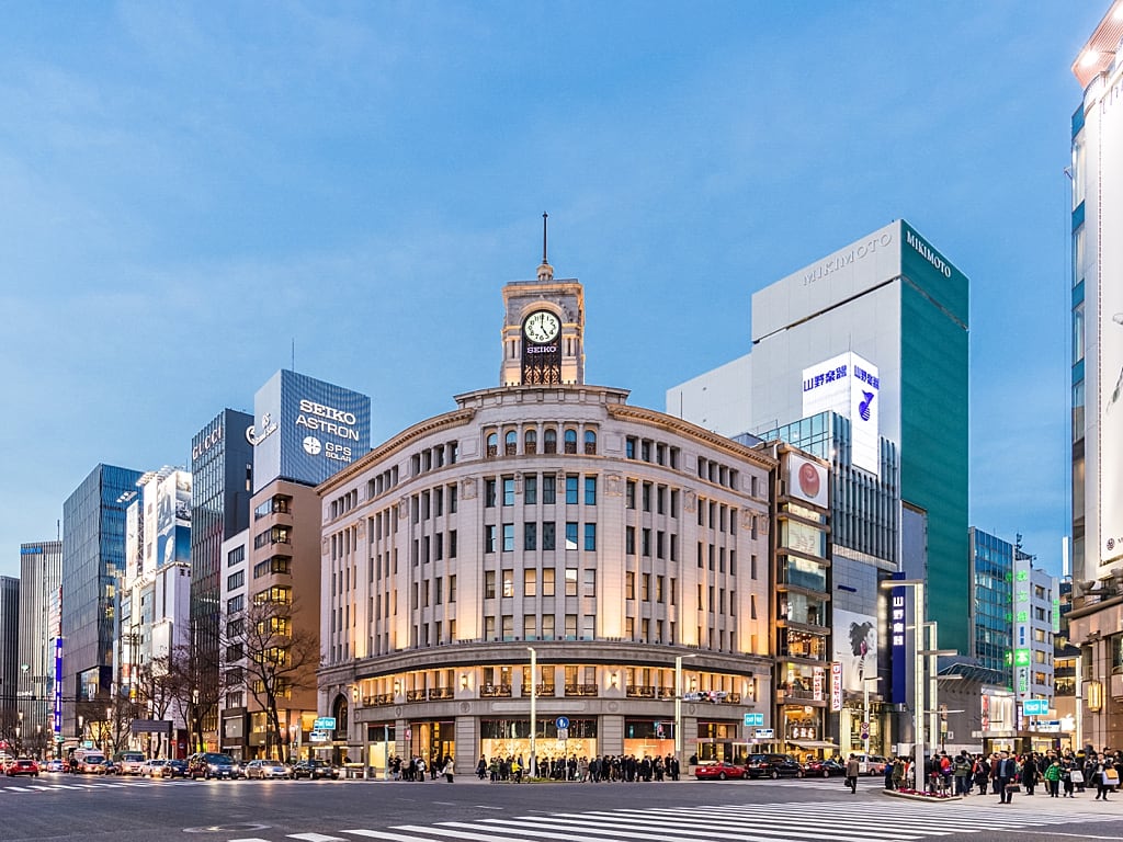 Seiko Clock Tower in Ginza